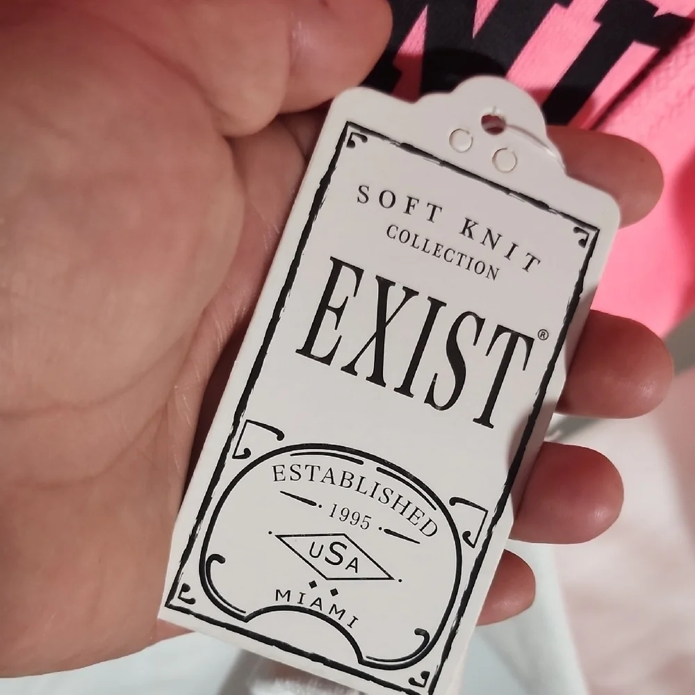 Exist Pink and White Hoodie
